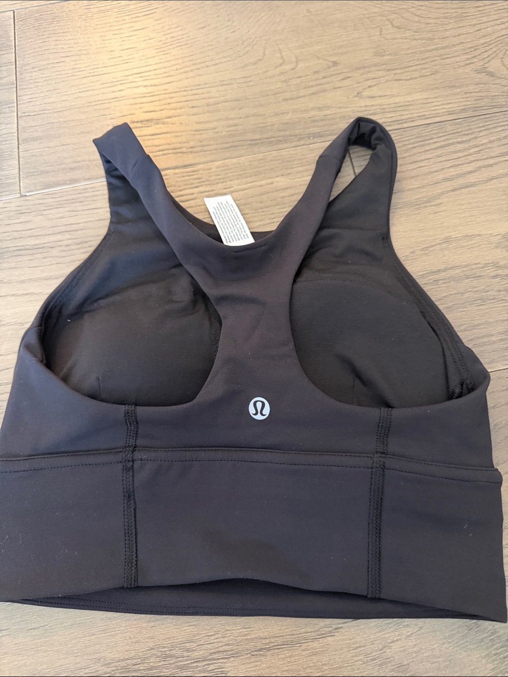 lululemon athletica Black Racerback Sports Bra with Logo